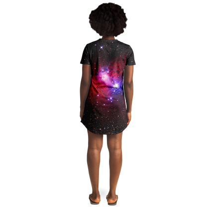 GALAXY SPARKLE T-SHIRT DRESS