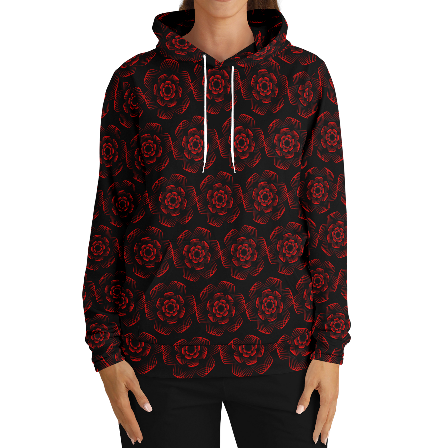 <alt.Ruby Red Rose Hoodie - Taufaa>