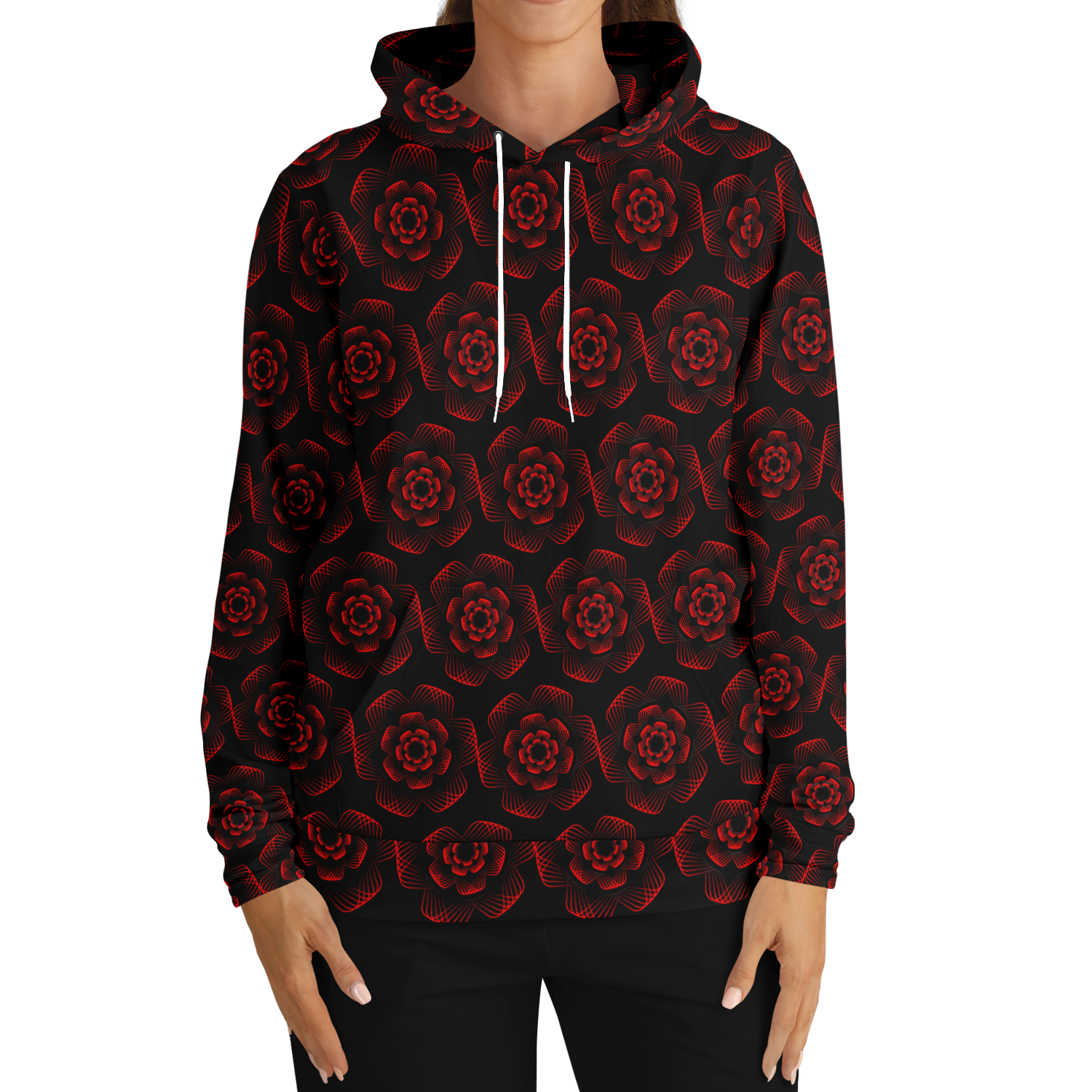 <alt.Ruby Red Rose Hoodie - Taufaa>