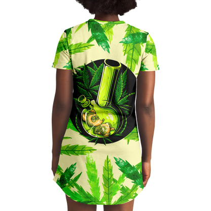 LEAF GARB T-SHIRT DRESS