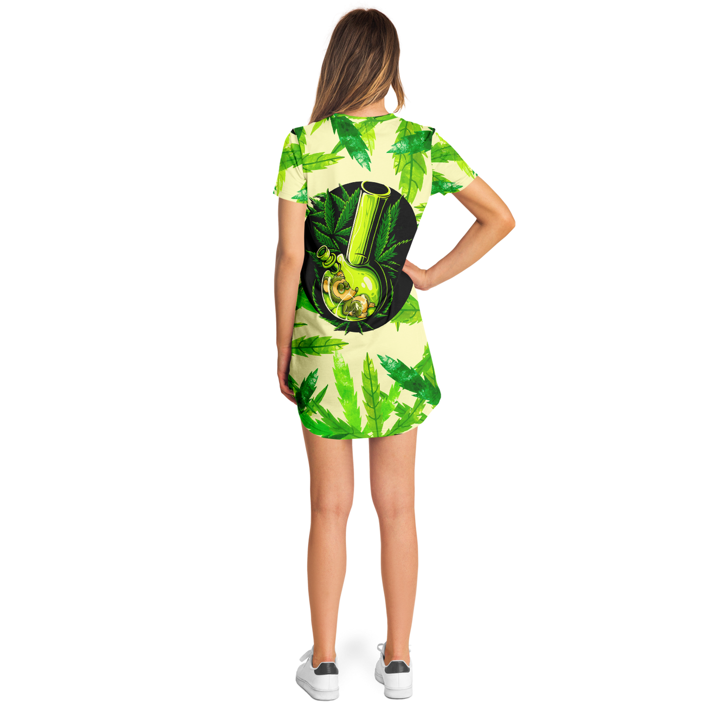 LEAF GARB T-SHIRT DRESS