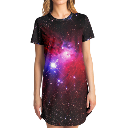 GALAXY SPARKLE T-SHIRT DRESS