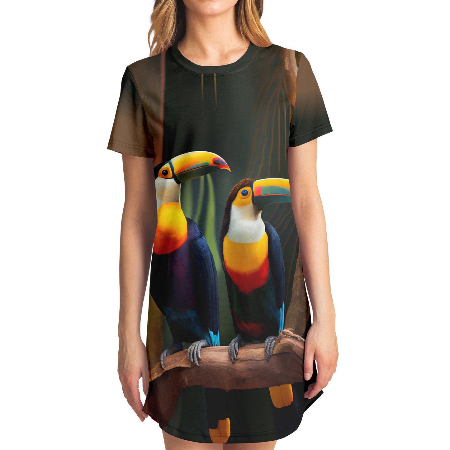 <alt.Toucan Tango T-Shirt Dress - Taufaa>