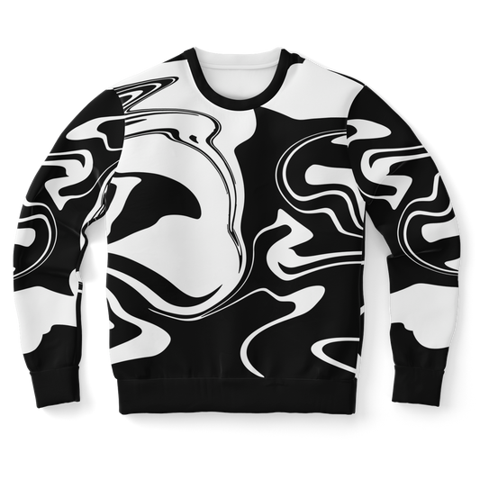 black and white sweatshirt,
unisex sweatshirt,
monochrome sweatshirt,
abstract print
