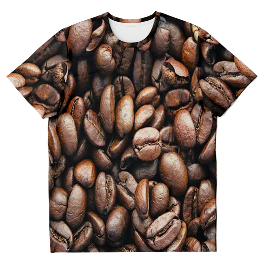 coffee print t-shirt,
BROWN TSHIRT