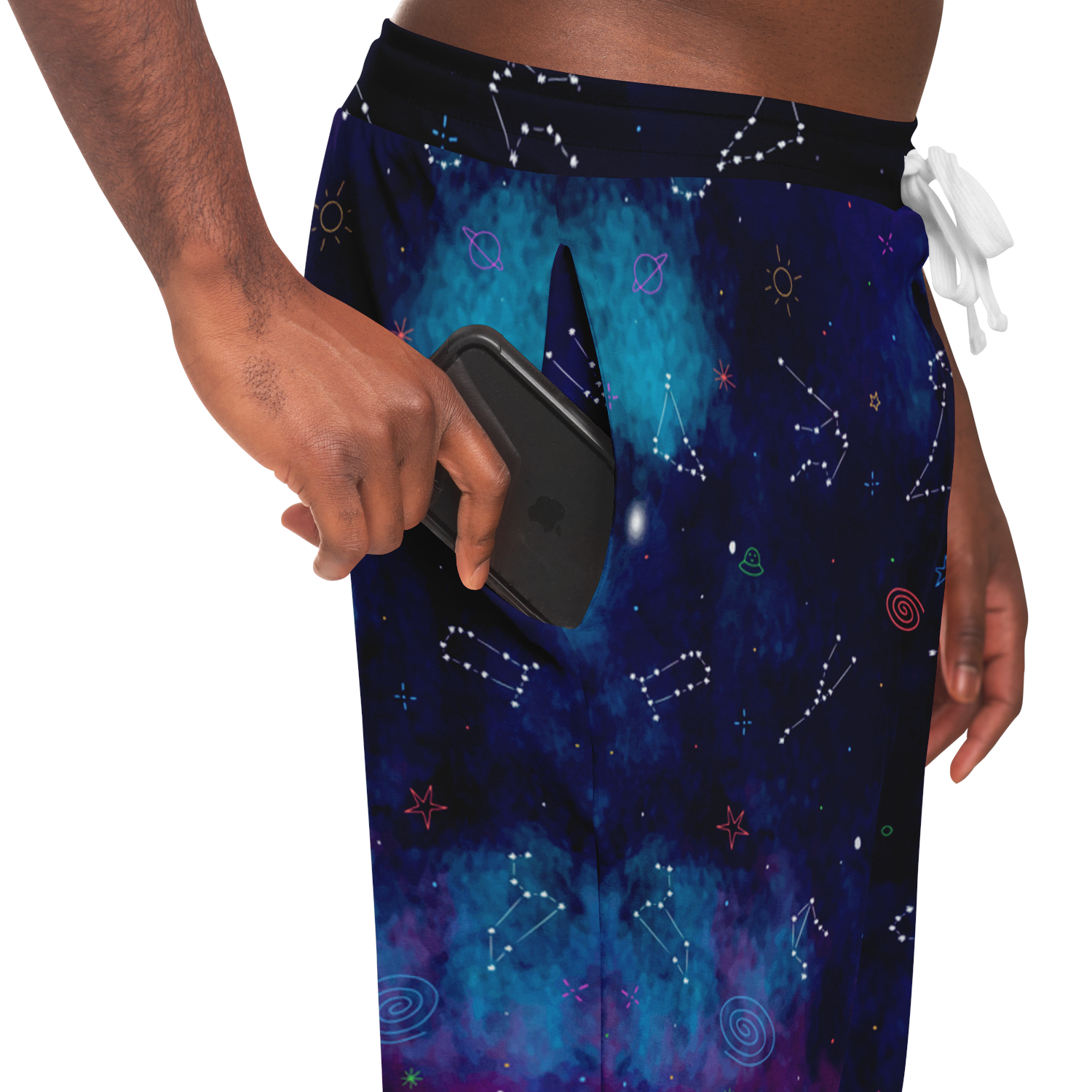  Cosmocharm Joggers for Men – Lifestyle angle capturing movement and cosmic energy