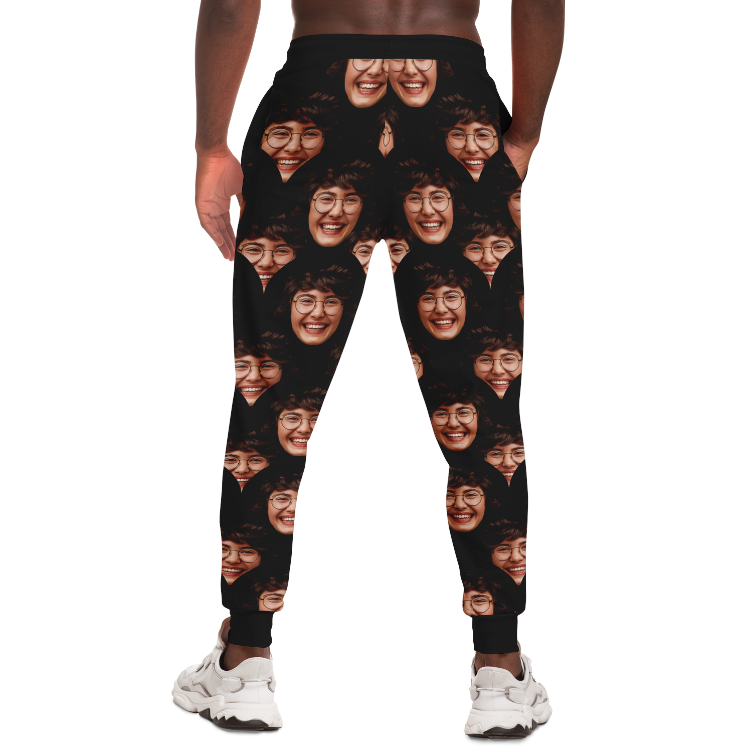  Men’s Custom Joggers – Back view with full print coverage to display your unique style or custom image