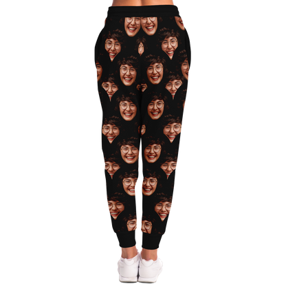 Women’s Custom Joggers – Back view showcasing a flattering silhouette and your custom design