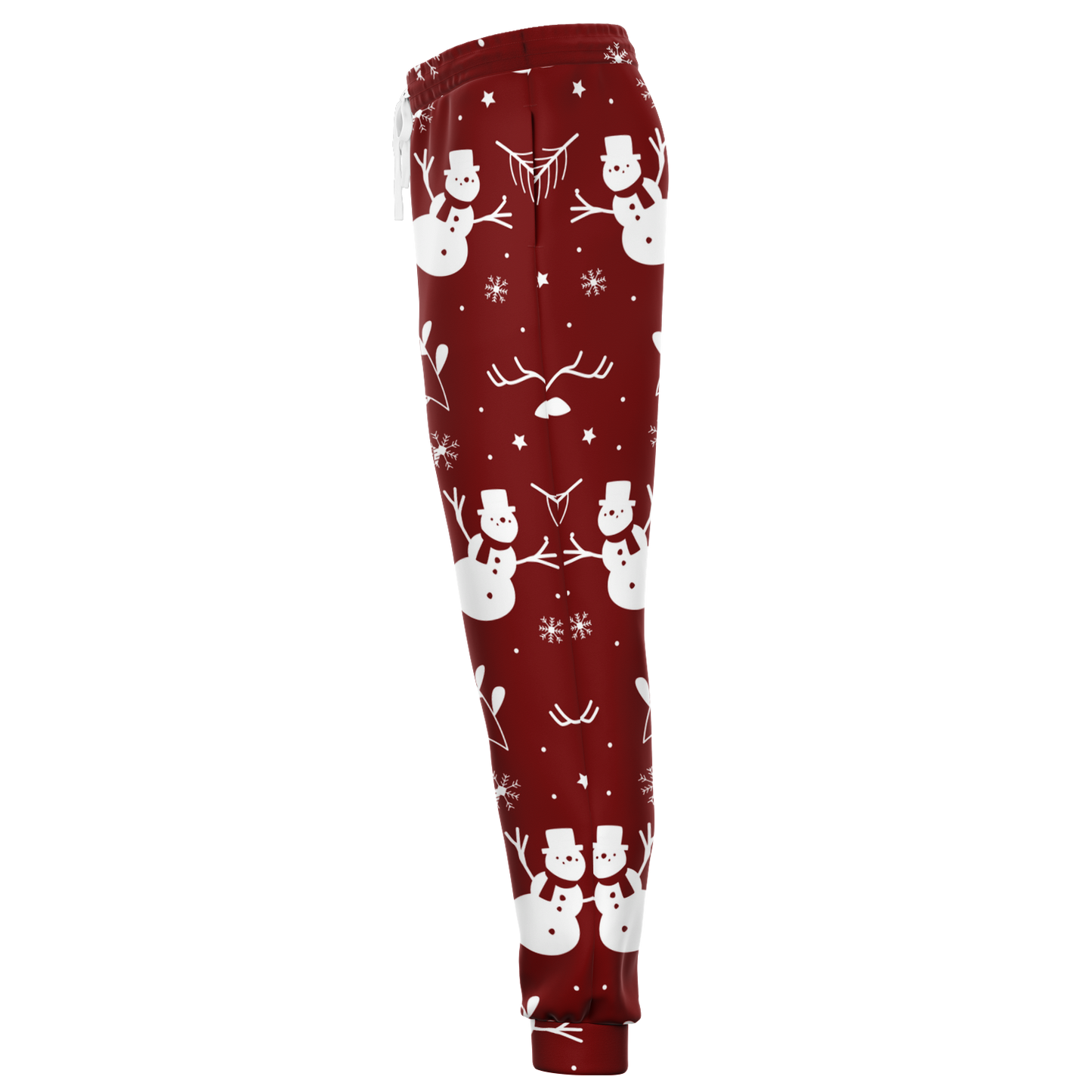 Christmas Frost Joggers –  left side view showing slim fit and design