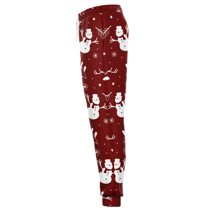 Christmas Frost Joggers –  left side view showing slim fit and design
