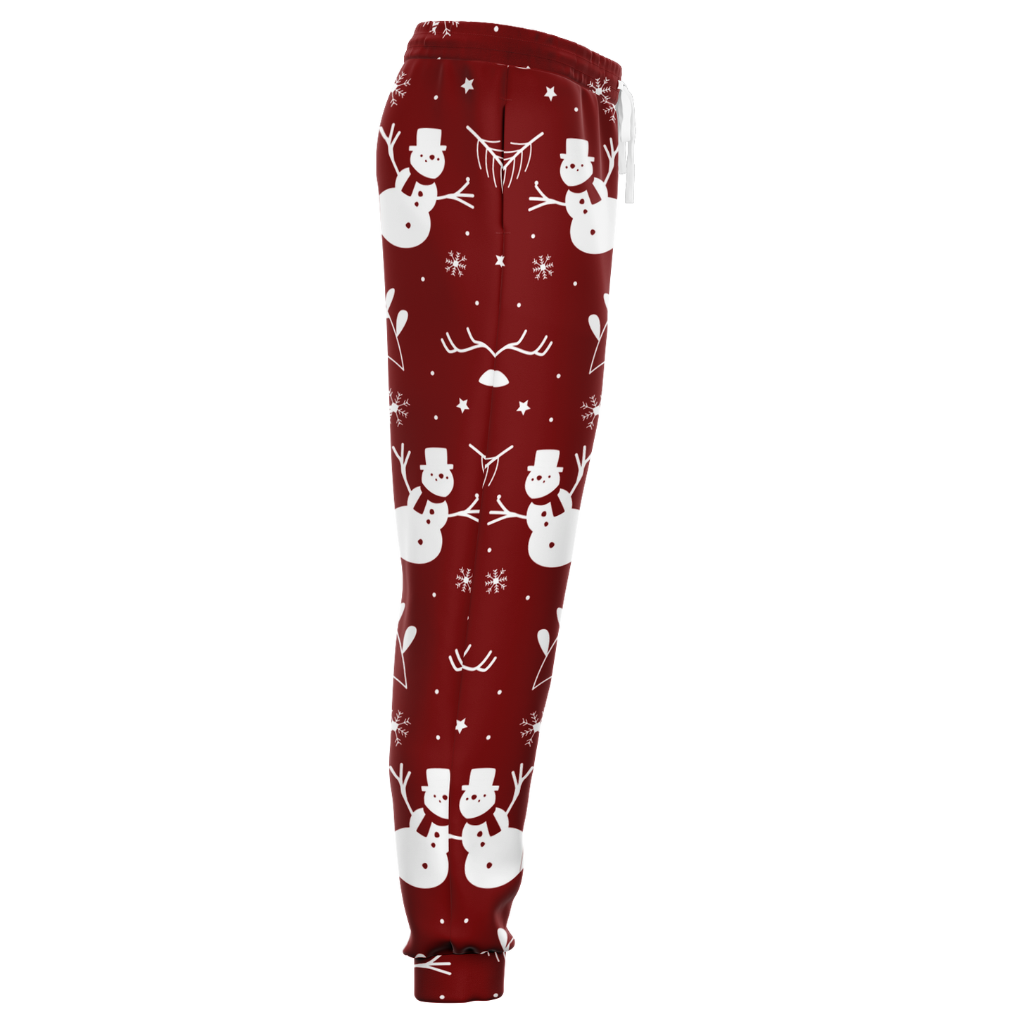 Christmas Frost Joggers –  right side view showing slim fit and design