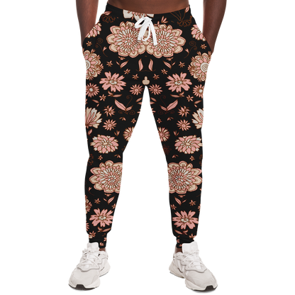 Floral Print Joggers for Men – Rear fit with elegant petal design