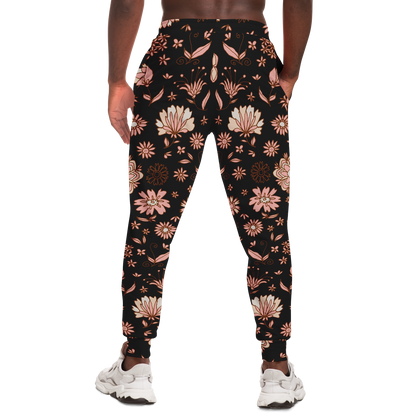  Floral Print Joggers for Men – Rear fit with elegant petal design
