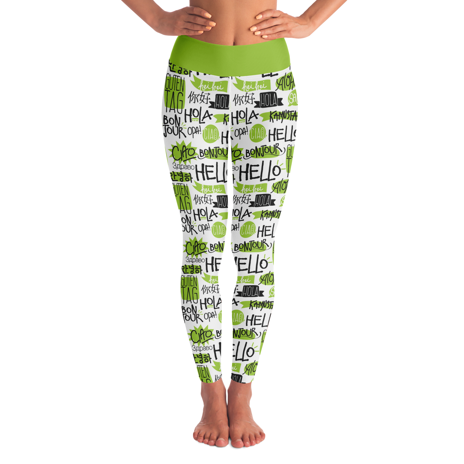white and green leggings,
travel leggings,
yoga wear,
leggings for gym