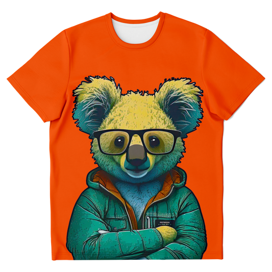 animal print t-shirt,
orange tshirt