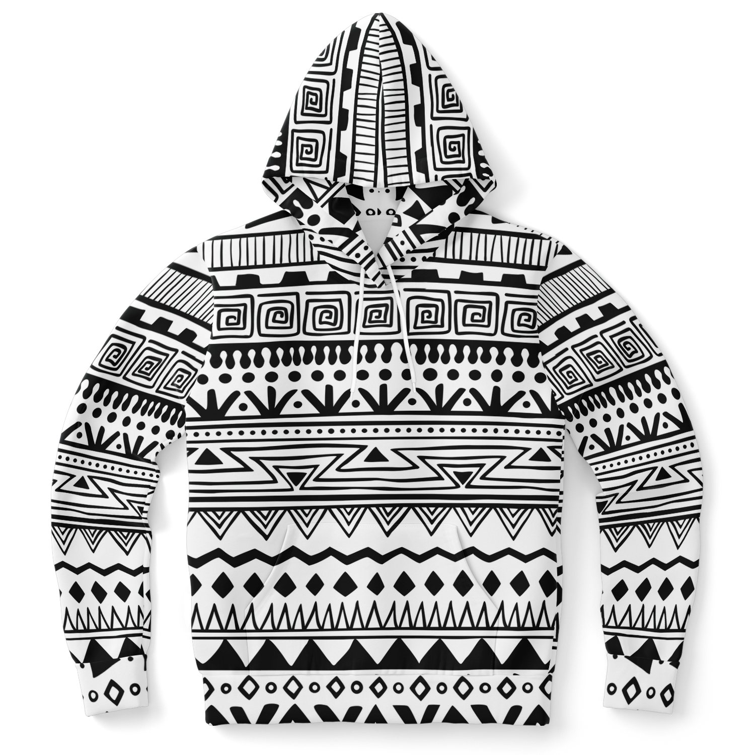 black and white hoodie,
geometric print hoodie,
unisex hoodie