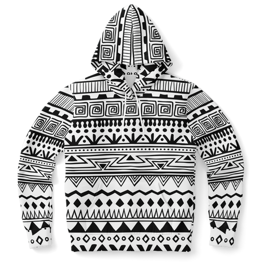 black and white hoodie,
geometric print hoodie,
unisex hoodie