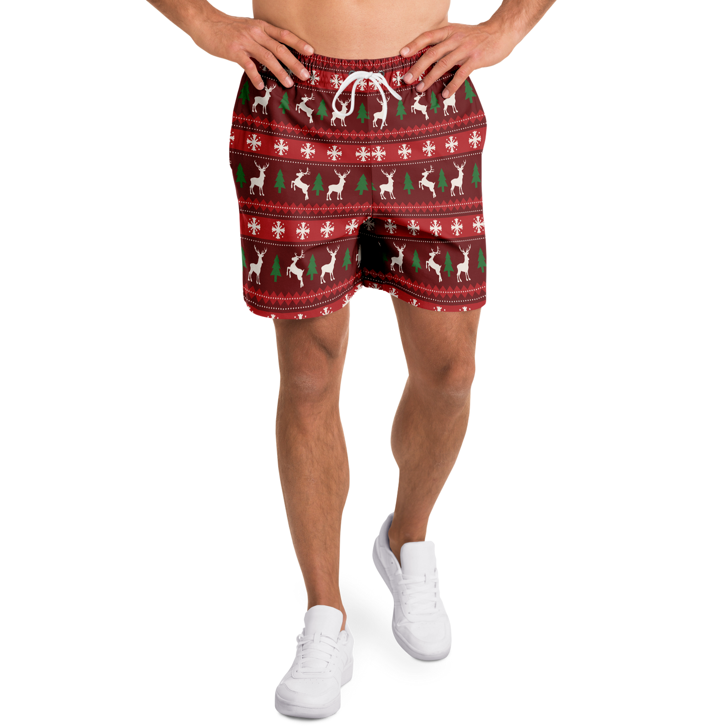 Merry Vibes Shorts – close-up front view highlighting waistband and drawstring
