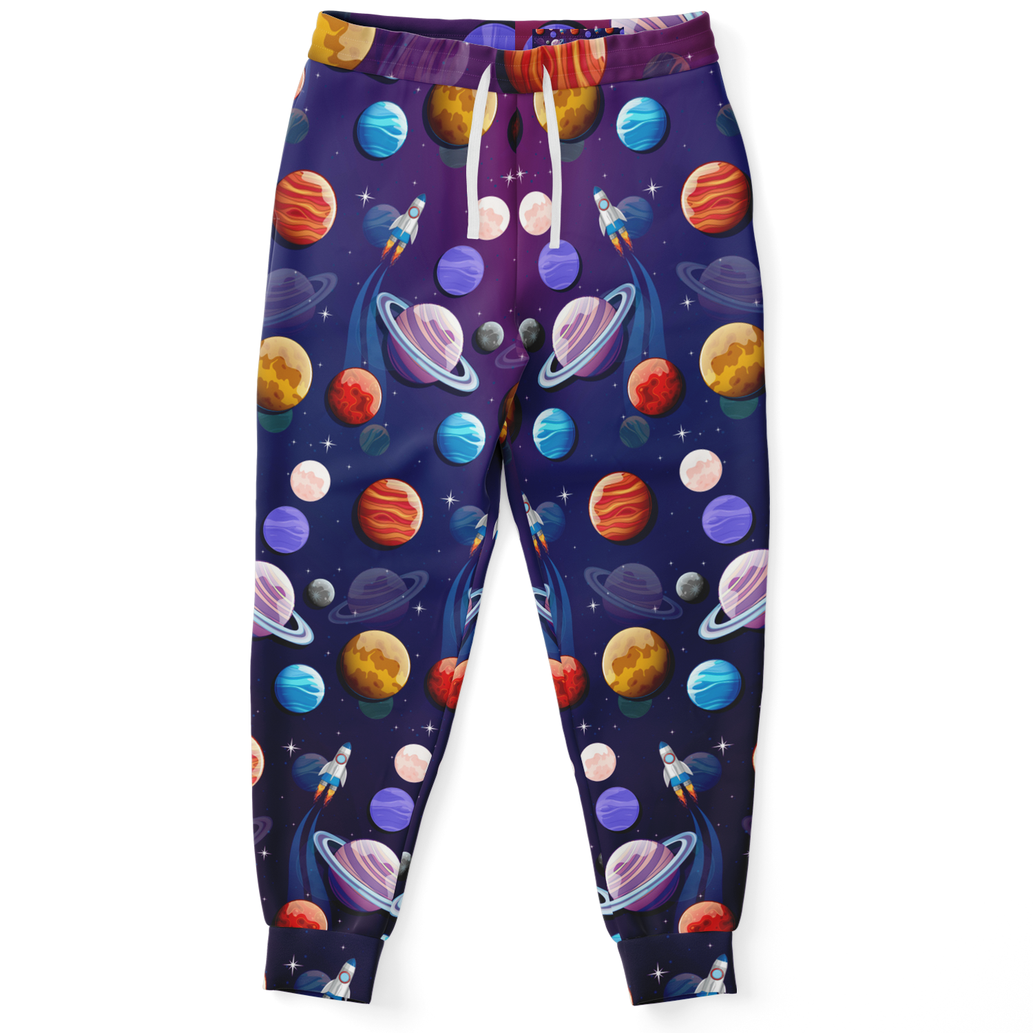 blue joggers,
trendy joggers,
galaxy joggers,
all-over print joggers