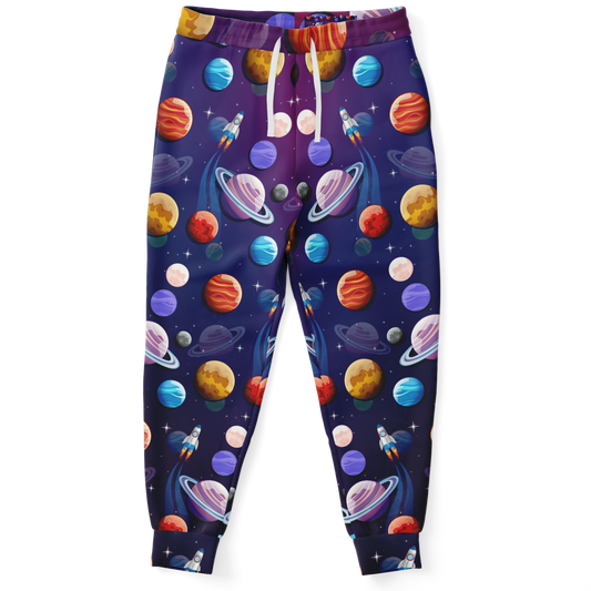 blue joggers,
trendy joggers,
galaxy joggers,
all-over print joggers