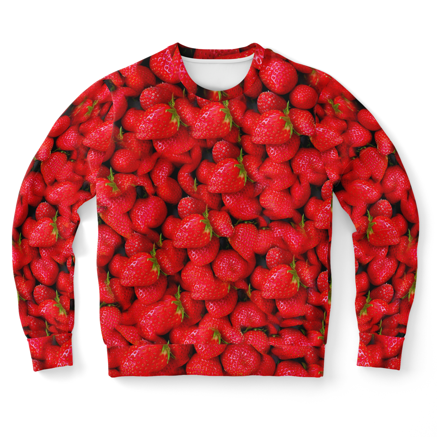 Red sweatshirt,
fruit print 