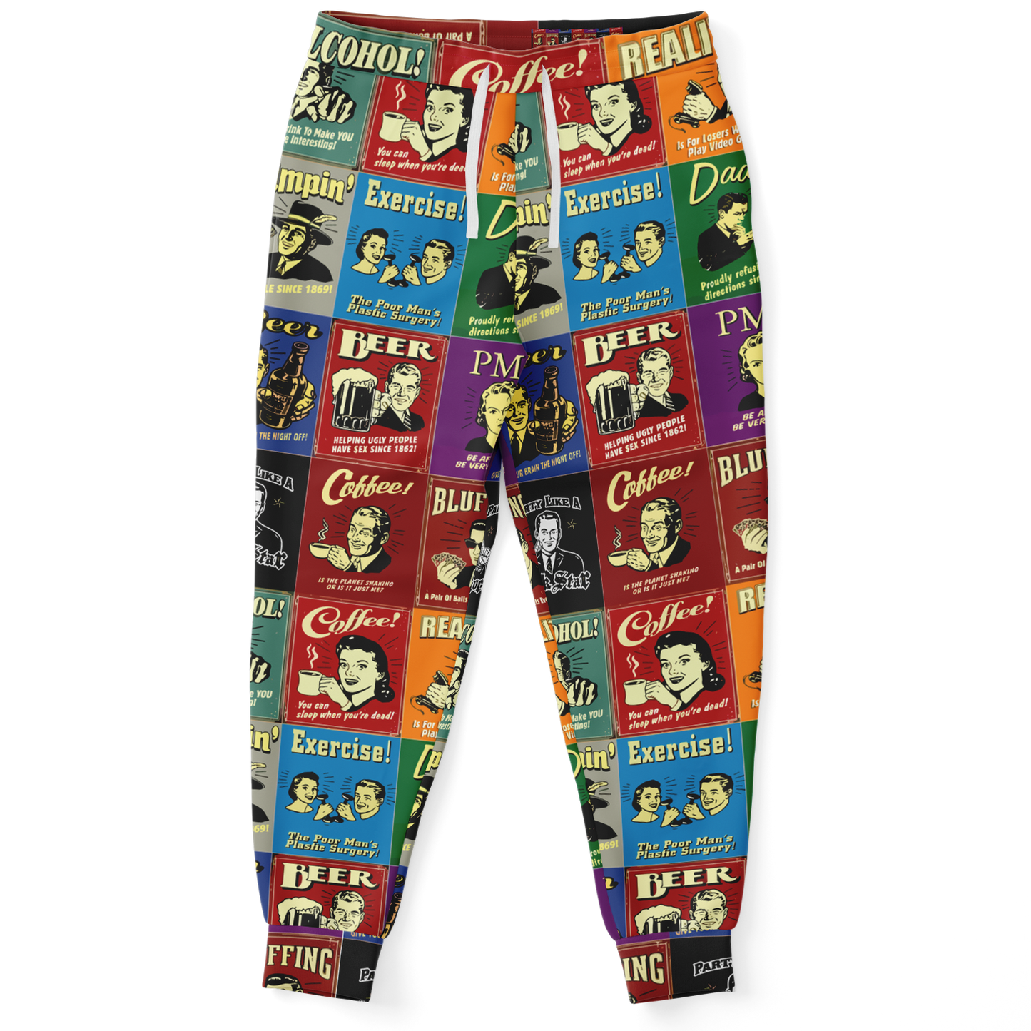 retro joggers,
colorful joggers,
Unisex