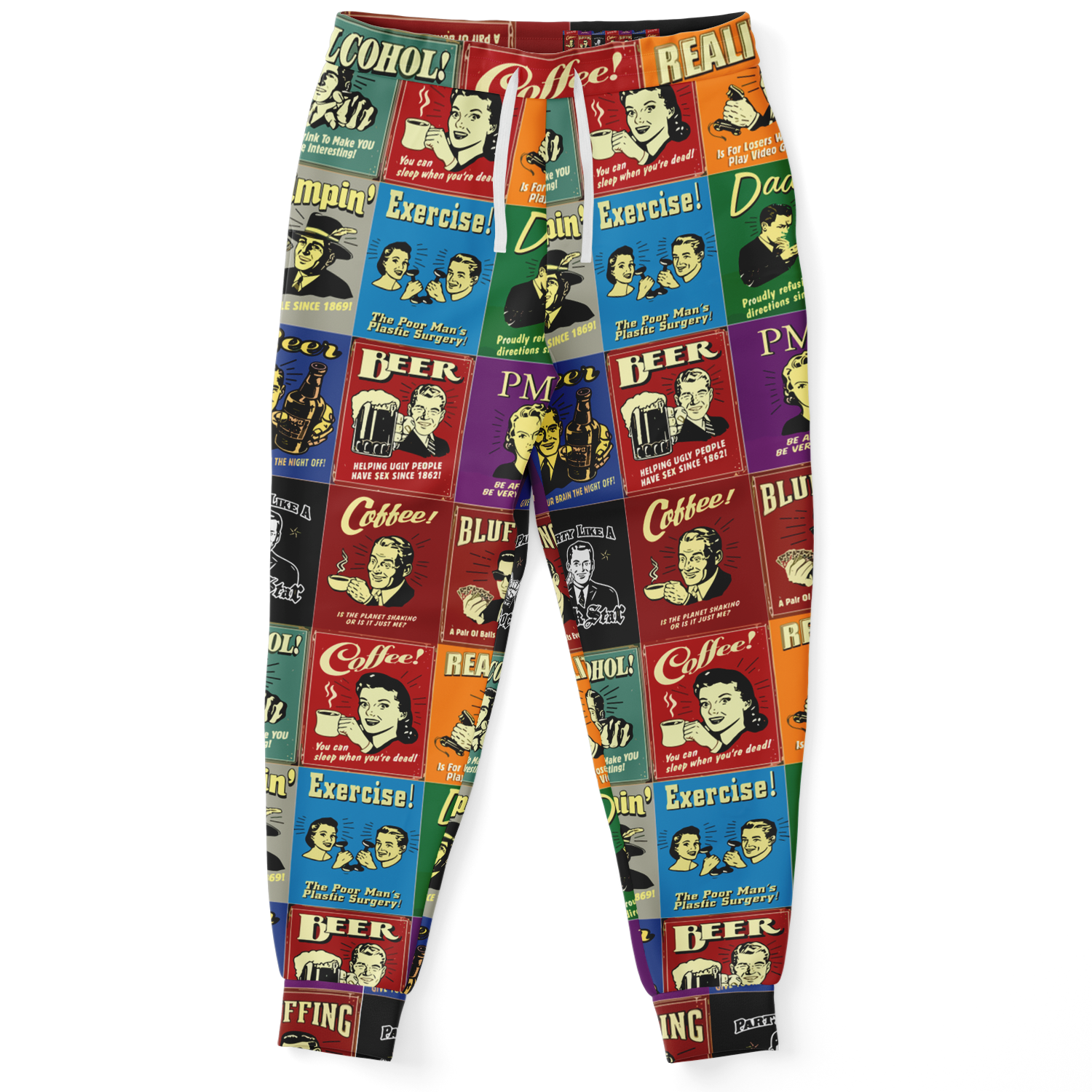 retro joggers,
colorful joggers,
Unisex