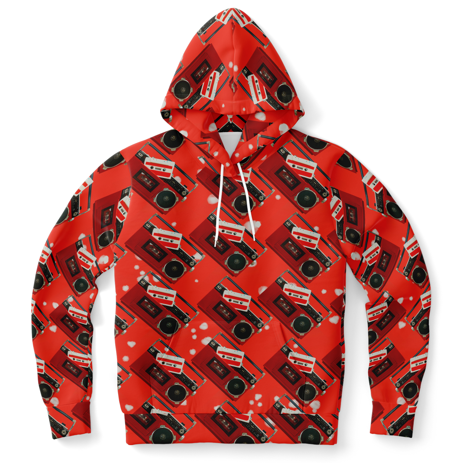 red hoodie,
retro print hoodie,
unisex hoodie,
statement hoodie,
graphic hoodie