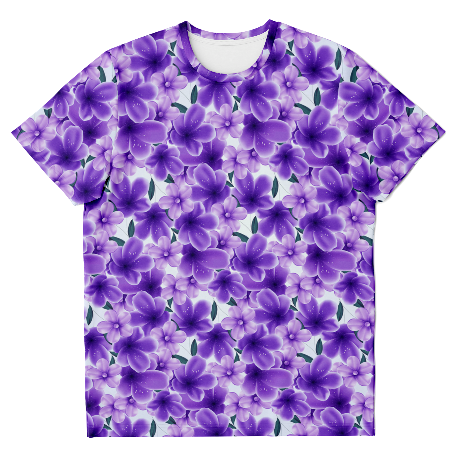 floral pattern t-shirt,
violet tshirt,
unisex tshirt