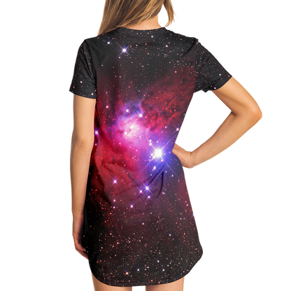 GALAXY SPARKLE T-SHIRT DRESS