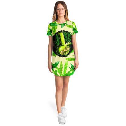 LEAF GARB T-SHIRT DRESS