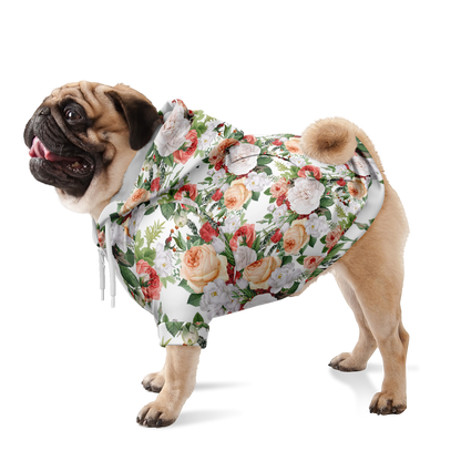 FLORAL DOG ZIP-UP HOODIE