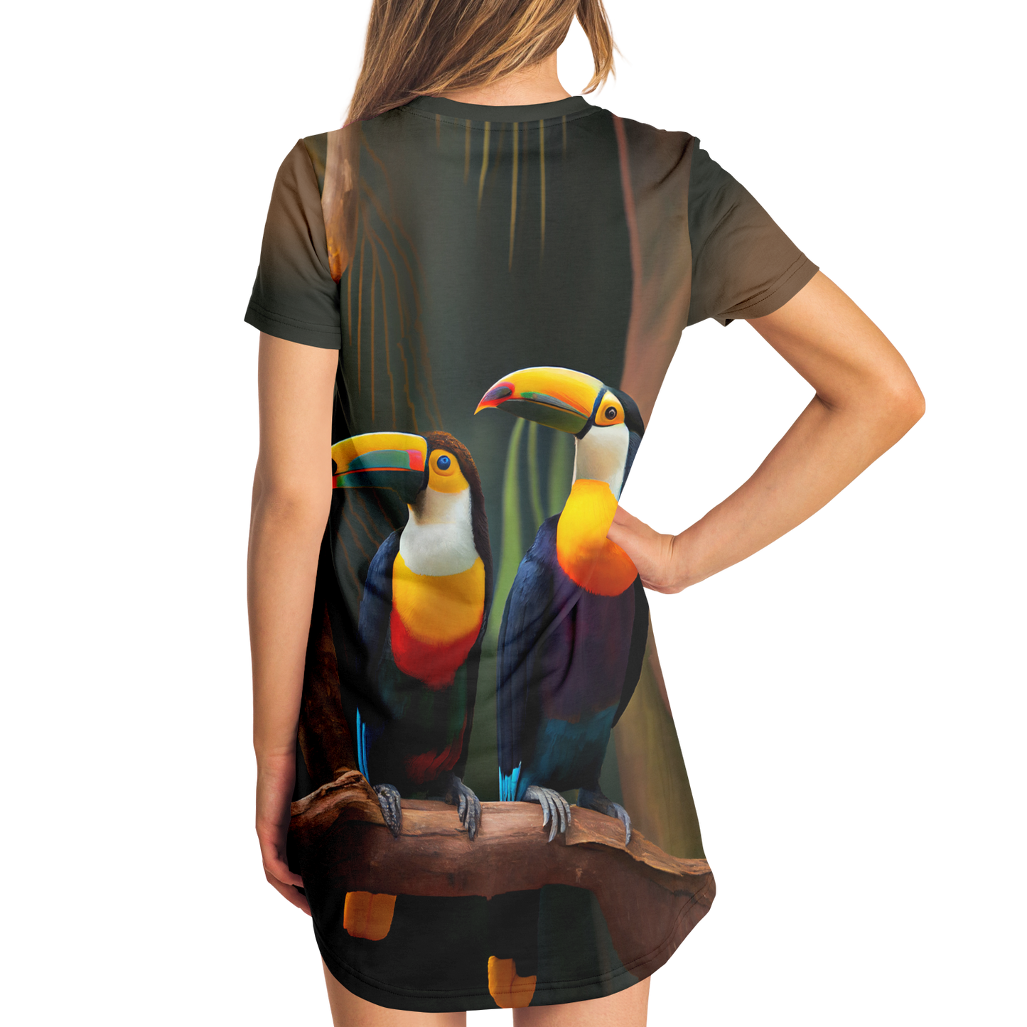 <alt.Toucan Tango T-Shirt Dress - Taufaa>