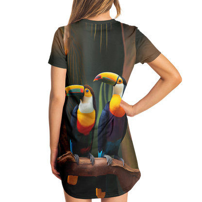 <alt.Toucan Tango T-Shirt Dress - Taufaa>