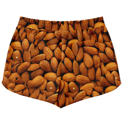 Almond Flex Shorts back view with almond pattern design