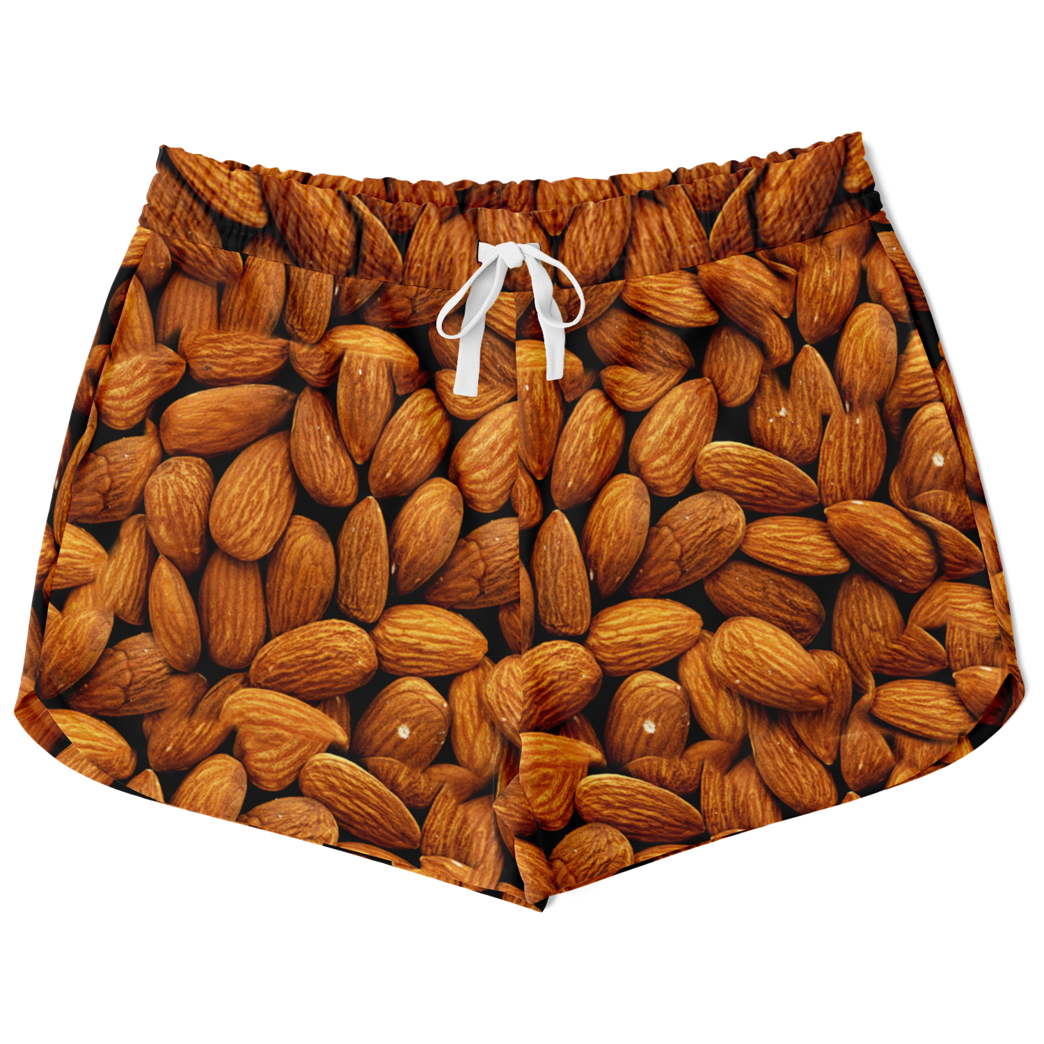  Almond Flex Shorts front view with almond pattern design