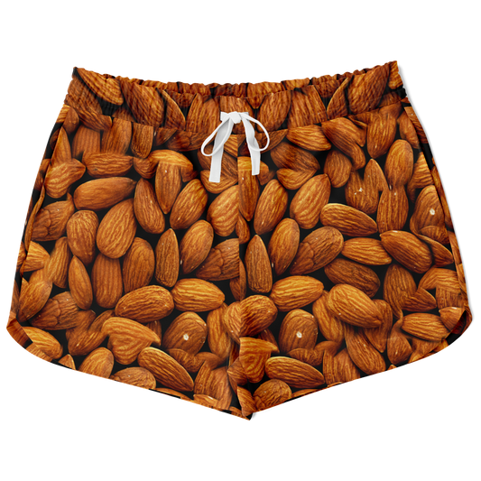  Almond Flex Shorts front view with almond pattern design