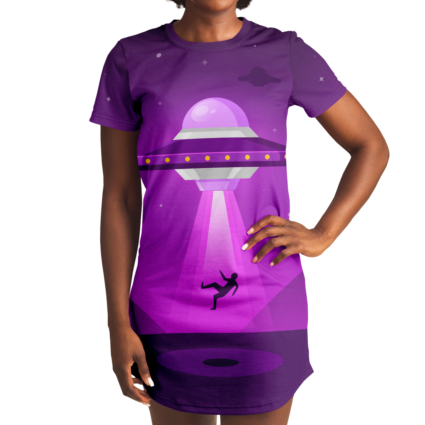 STARLIT SPACESHIP T-SHIRT DRESS