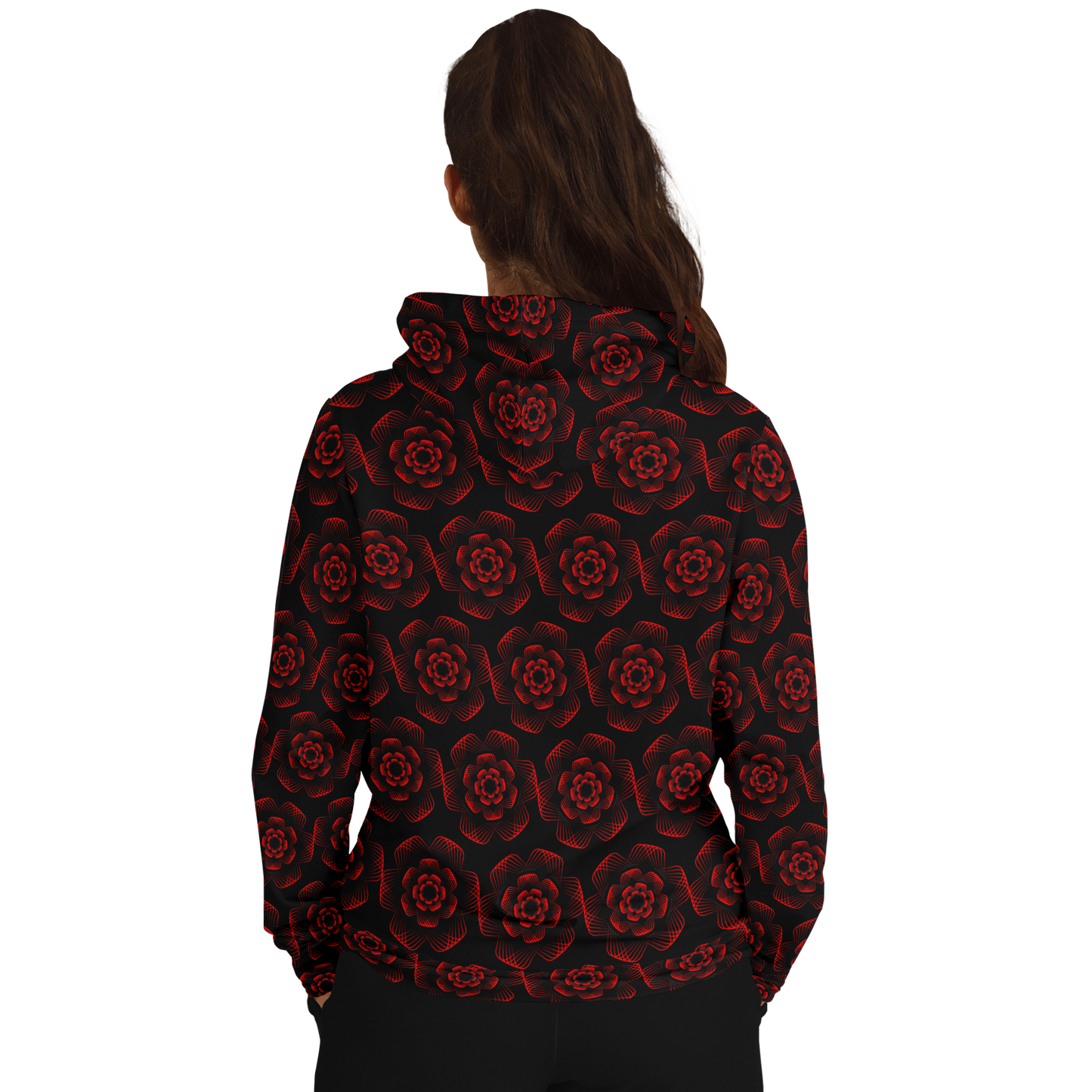 <alt.Ruby Red Rose Hoodie - Taufaa>