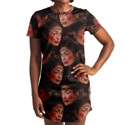 BEAUTY CUSTOM FACE T-SHIRT DRESS Taufaa