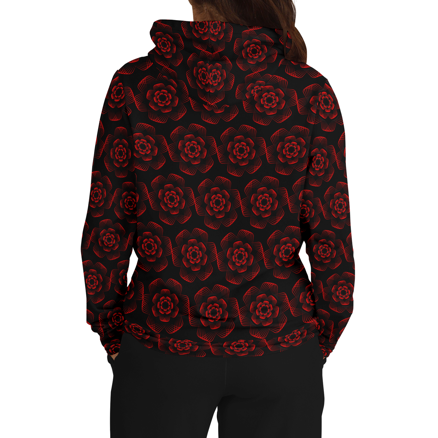 <alt.Ruby Red Rose Hoodie - Taufaa>