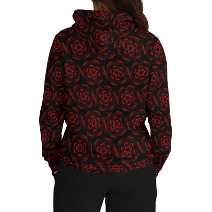 <alt.Ruby Red Rose Hoodie - Taufaa>