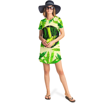 LEAF GARB T-SHIRT DRESS