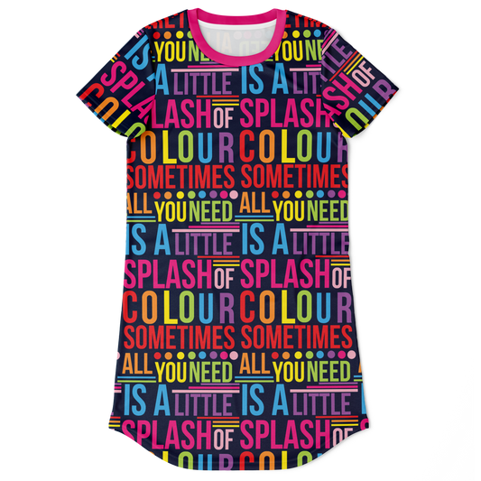 <alt.Colorful Charm T-Shirt Dress - Taufaa>