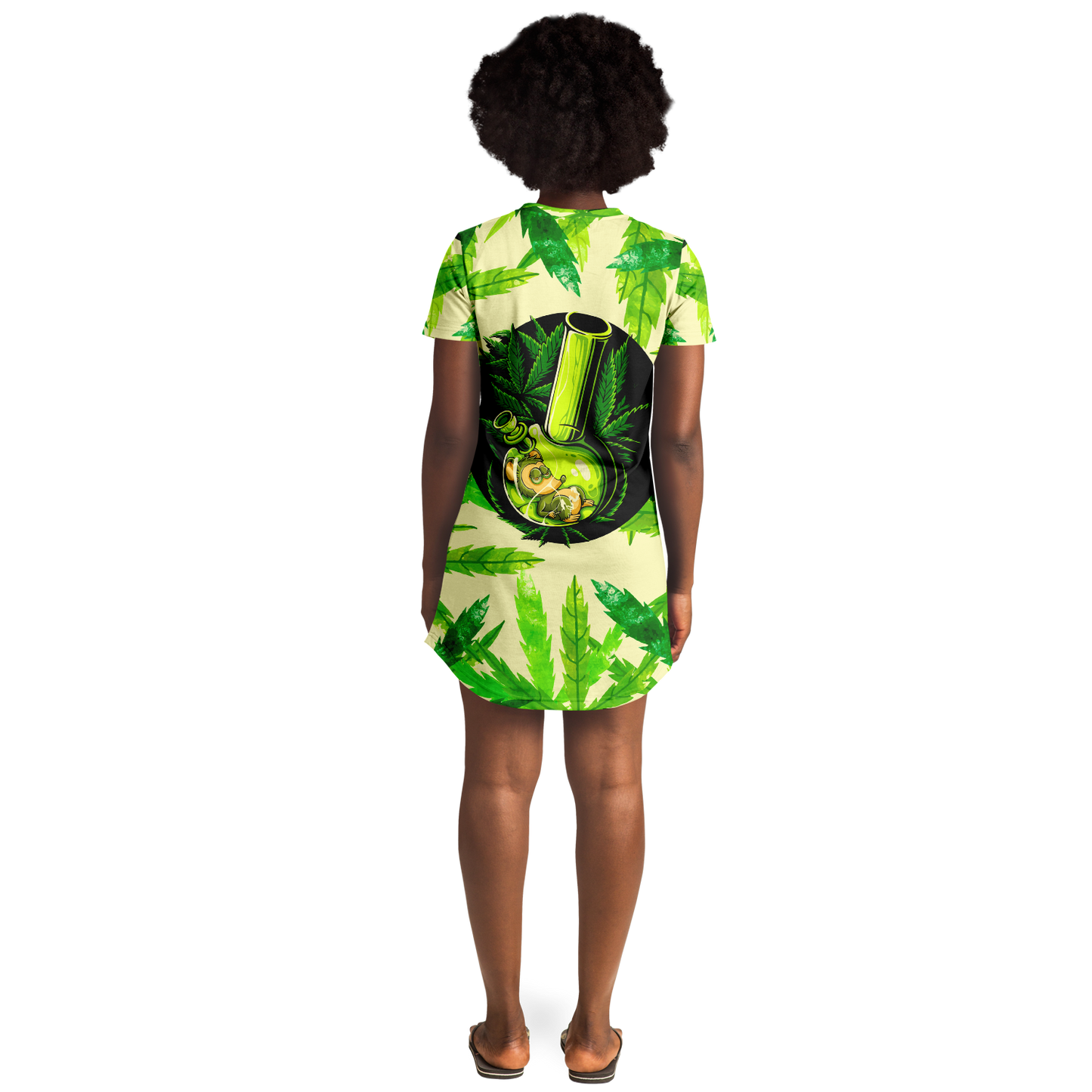 LEAF GARB T-SHIRT DRESS