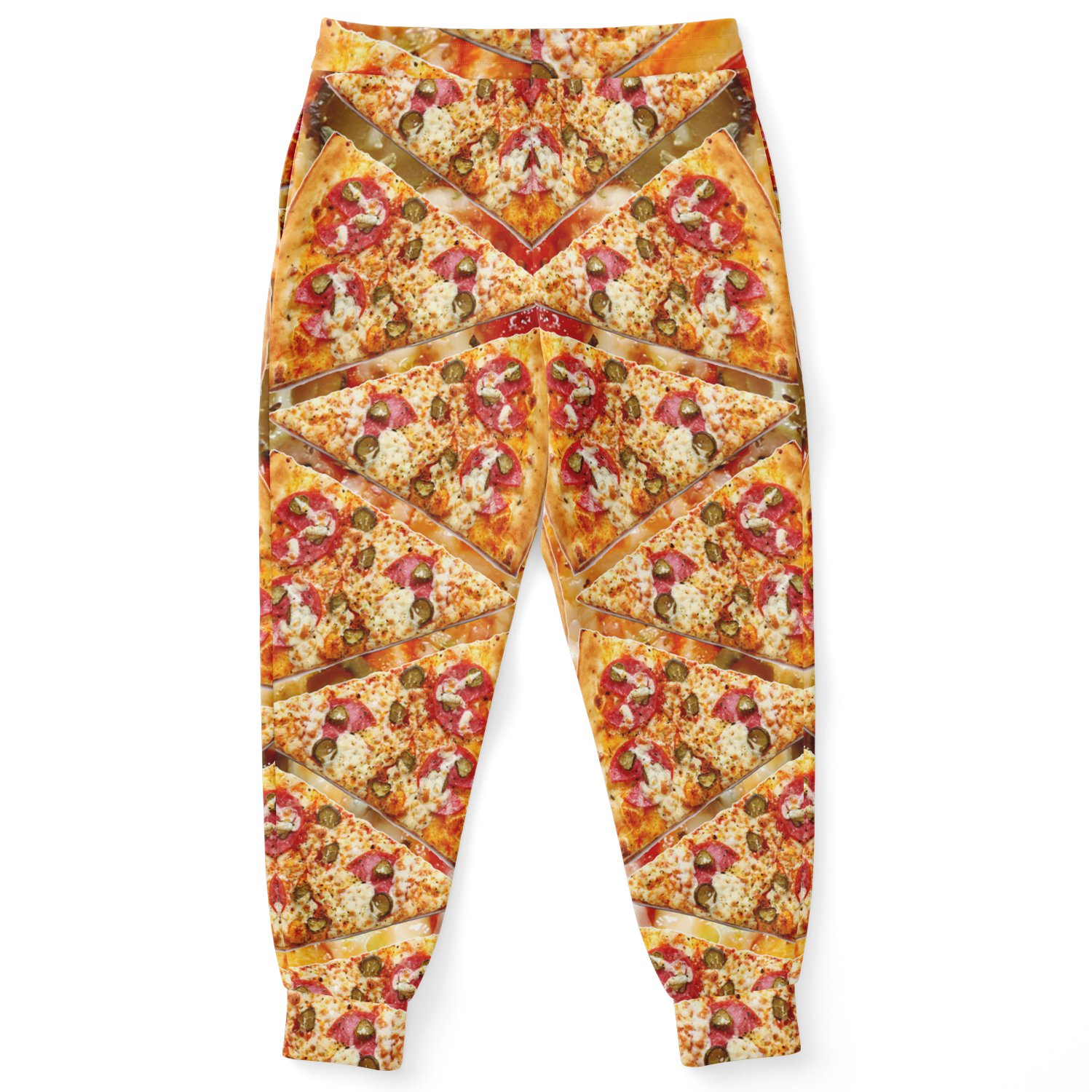 Cheesy Pizza Joggers – Back view showcasing fun and food-inspired design
