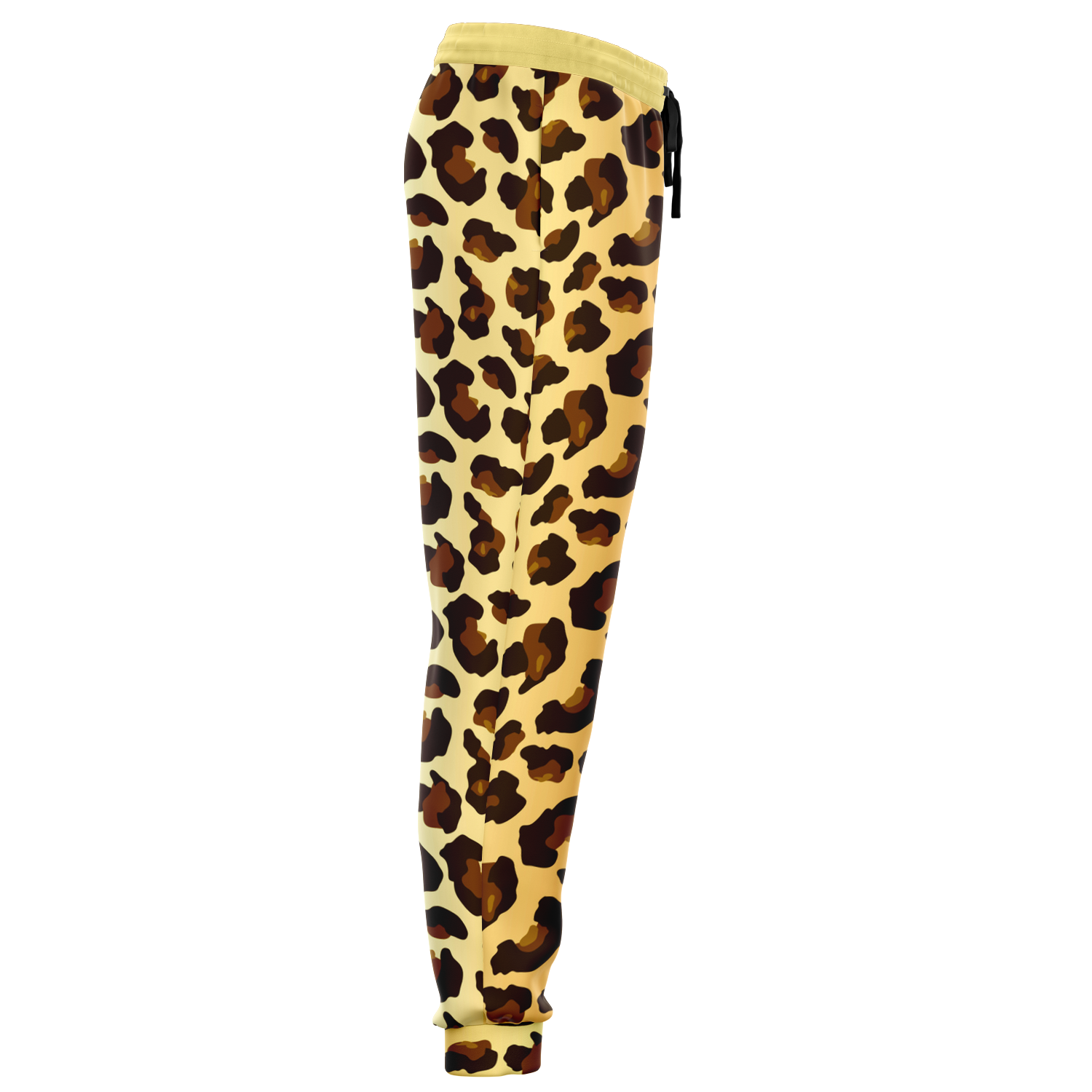 Cheetah Print Joggers – Right side view highlighting full-length animal print pattern