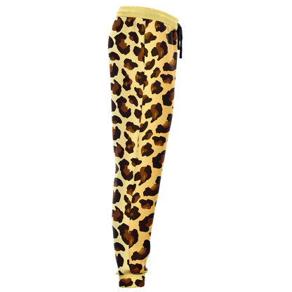 Cheetah Print Joggers – Right side view highlighting full-length animal print pattern