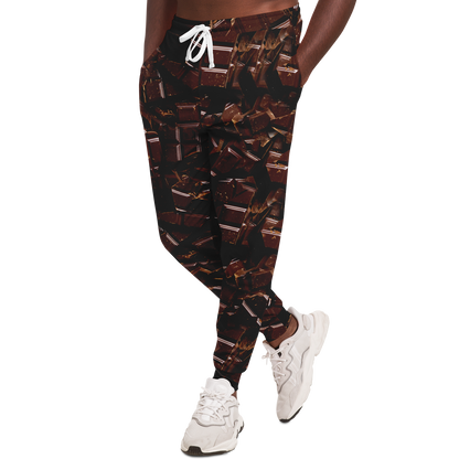 Chocolate Rush Joggers – Casual male model stance with motion and relaxed fit