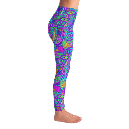 Color Rush Leggings – Right side view showing the dynamic color flow and snug design